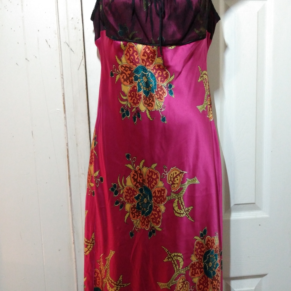 BeBe Pink Silk Slip Dress